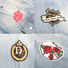画像をギャラリービューアに読み込む, DOWBL/ ダブル/ Various patch Denim Shirt  【全1色】