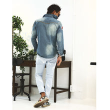 画像をギャラリービューアに読み込む, DOWBL/ ダブル/ Various patch Denim Shirt  【全1色】