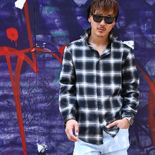 画像をギャラリービューアに読み込む, DOWBL/ ダブル/ Monotone Icon Checked Shirt  【全1色】