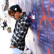 画像をギャラリービューアに読み込む, DOWBL/ ダブル/ Monotone Icon Checked Shirt  【全1色】