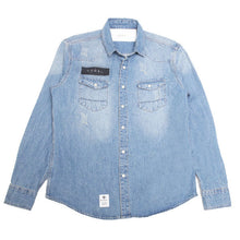 画像をギャラリービューアに読み込む, DOWBL/ ダブル/ Standard Box Logo Denim Shirt  【全2色】