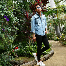 画像をギャラリービューアに読み込む, DOWBL/ ダブル/ Standard Box Logo Denim Shirt  【全2色】
