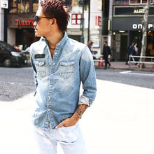 画像をギャラリービューアに読み込む, DOWBL/ ダブル/ Standard Box Logo Denim Shirt  【全2色】