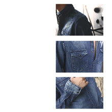 画像をギャラリービューアに読み込む, DOWBL/ ダブル/ Graffiti Logo Washed Denim Shirt  【全1色】