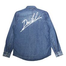 画像をギャラリービューアに読み込む, DOWBL/ ダブル/ Graffiti Logo Washed Denim Shirt  【全1色】
