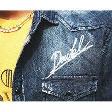 画像をギャラリービューアに読み込む, DOWBL/ ダブル/ Graffiti Logo Washed Denim Shirt  【全1色】
