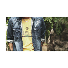 画像をギャラリービューアに読み込む, DOWBL/ ダブル/ Graffiti Logo Washed Denim Shirt  【全1色】