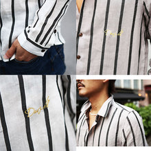 画像をギャラリービューアに読み込む, DOWBL/ ダブル/ Stripe Gold Icon Hemp Shirt  【全2色】