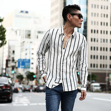 画像をギャラリービューアに読み込む, DOWBL/ ダブル/ Stripe Gold Icon Hemp Shirt  【全2色】