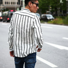 画像をギャラリービューアに読み込む, DOWBL/ ダブル/ Stripe Gold Icon Hemp Shirt  【全2色】