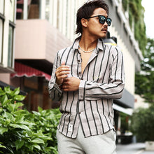 画像をギャラリービューアに読み込む, DOWBL/ ダブル/ Stripe Gold Icon Hemp Shirt  【全2色】