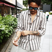 画像をギャラリービューアに読み込む, DOWBL/ ダブル/ Stripe Gold Icon Hemp Shirt  【全2色】