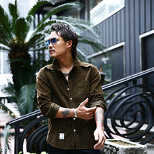 画像をギャラリービューアに読み込む, DOWBL/ ダブル/ Cursive Icon Corduroy Shirt  【全2色】