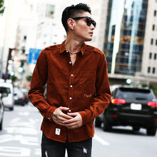画像をギャラリービューアに読み込む, DOWBL/ ダブル/ Cursive Icon Corduroy Shirt  【全2色】
