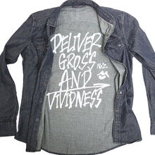 画像をギャラリービューアに読み込む, DOWBL/ ダブル/ Hidden Graffiti Rigid Denim Shirt  【全1色】