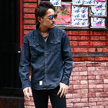 画像をギャラリービューアに読み込む, DOWBL/ ダブル/ Hidden Graffiti Rigid Denim Shirt  【全1色】