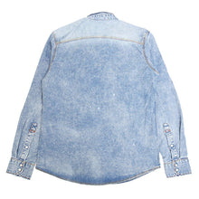 画像をギャラリービューアに読み込む, DOWBL/ ダブル/ Ice Wash Splash Denim Shirt  【全1色】