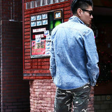 画像をギャラリービューアに読み込む, DOWBL/ ダブル/ Ice Wash Splash Denim Shirt  【全1色】