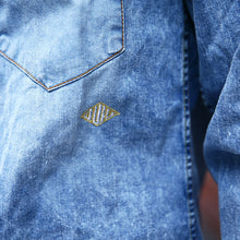 画像をギャラリービューアに読み込む, DOWBL/ ダブル/ Ice Wash Splash Denim Shirt  【全1色】
