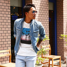 画像をギャラリービューアに読み込む, DOWBL/ ダブル/ Old Line Logo Denim Shirt  【全1色】