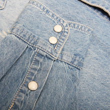 画像をギャラリービューアに読み込む, DOWBL/ ダブル/ Old Line Logo Denim Shirt  【全1色】