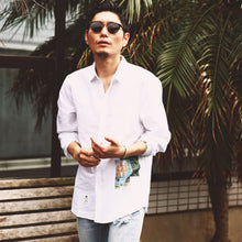 画像をギャラリービューアに読み込む, DOWBL/ ダブル/ Trip Photo Hemp Shirt  【全1色】