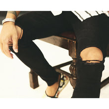 画像をギャラリービューアに読み込む, DOWBL/ ダブル/ Broken Cut Off Super Skinny Denim  【全1色】