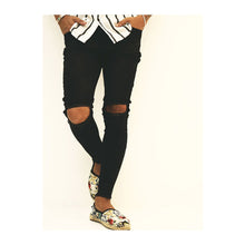 画像をギャラリービューアに読み込む, DOWBL/ ダブル/ Broken Cut Off Super Skinny Denim  【全1色】