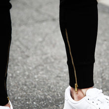 画像をギャラリービューアに読み込む, DOWBL/ ダブル/ Gold Zip Rhombus Skinny Sweat Pants  【全2色】