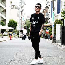 画像をギャラリービューアに読み込む, DOWBL/ ダブル/ Gold Zip Rhombus Skinny Sweat Pants  【全2色】