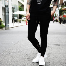 画像をギャラリービューアに読み込む, DOWBL/ ダブル/ Gold Zip Rhombus Skinny Sweat Pants  【全2色】