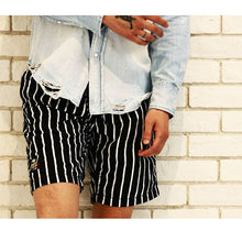 画像をギャラリービューアに読み込む, DOWBL/ ダブル/ Kiss Icon Stripe Shorts  【全1色】