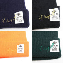 画像をギャラリービューアに読み込む, DOWBL/ ダブル/ 無しGold Cursive Color Knit Cap  【全5色】