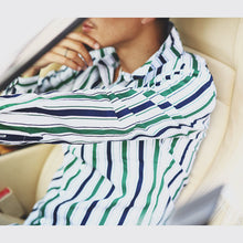 画像をギャラリービューアに読み込む, DOWBL/ ダブル/ Tricolor Stripe Shirts  【全1色】