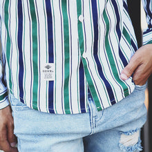 画像をギャラリービューアに読み込む, DOWBL/ ダブル/ Tricolor Stripe Shirts  【全1色】