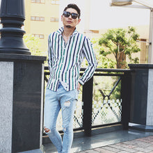画像をギャラリービューアに読み込む, DOWBL/ ダブル/ Tricolor Stripe Shirts  【全1色】