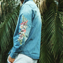 画像をギャラリービューアに読み込む, DOWBL/ ダブル/ Side Botanical Denim Shirt  【全1色】
