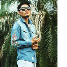 画像をギャラリービューアに読み込む, DOWBL/ ダブル/ Side Botanical Denim Shirt  【全1色】