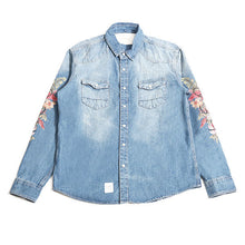 画像をギャラリービューアに読み込む, DOWBL/ ダブル/ Side Botanical Denim Shirt  【全1色】