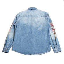 画像をギャラリービューアに読み込む, DOWBL/ ダブル/ Side Botanical Denim Shirt  【全1色】