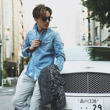 画像をギャラリービューアに読み込む, DOWBL/ ダブル/ Arabesque Logo Denim Shirt  【全1色】