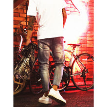 画像をギャラリービューアに読み込む, DOWBL/ ダブル/ Palm Logo Damage Cut Denim  【全1色】