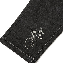 画像をギャラリービューアに読み込む, DOWBL/ ダブル/ Cursive Super Skinny Rigid Black Denim  【全1色】