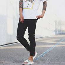 画像をギャラリービューアに読み込む, DOWBL/ ダブル/ Cursive Super Skinny Rigid Black Denim  【全1色】