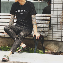 画像をギャラリービューアに読み込む, DOWBL/ ダブル/ Cursive Super Skinny Rigid Black Denim  【全1色】