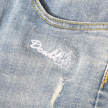 画像をギャラリービューアに読み込む, DOWBL/ ダブル/ Tropical Logo Bleach Denim  【全1色】