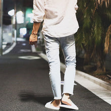 画像をギャラリービューアに読み込む, DOWBL/ ダブル/ Damage Bleach Cut Skinny Denim  【全1色】