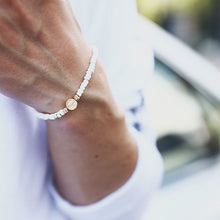 画像をギャラリービューアに読み込む, DOWBL/ ダブル/ Circle Icon WhiteBeads Bracelet  【全1色】