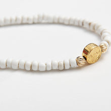 画像をギャラリービューアに読み込む, DOWBL/ ダブル/ Circle Icon WhiteBeads Bracelet  【全1色】