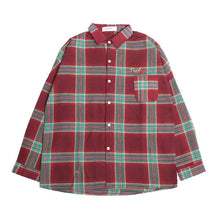 画像をギャラリービューアに読み込む, DOWBL/ ダブル/ Kiss Icon Checked Shirt  【全1色】